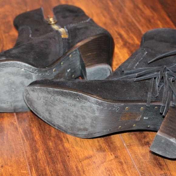 Sam Edelman Black Suede Booties Size 8 (in box) - Picture 5 of 5